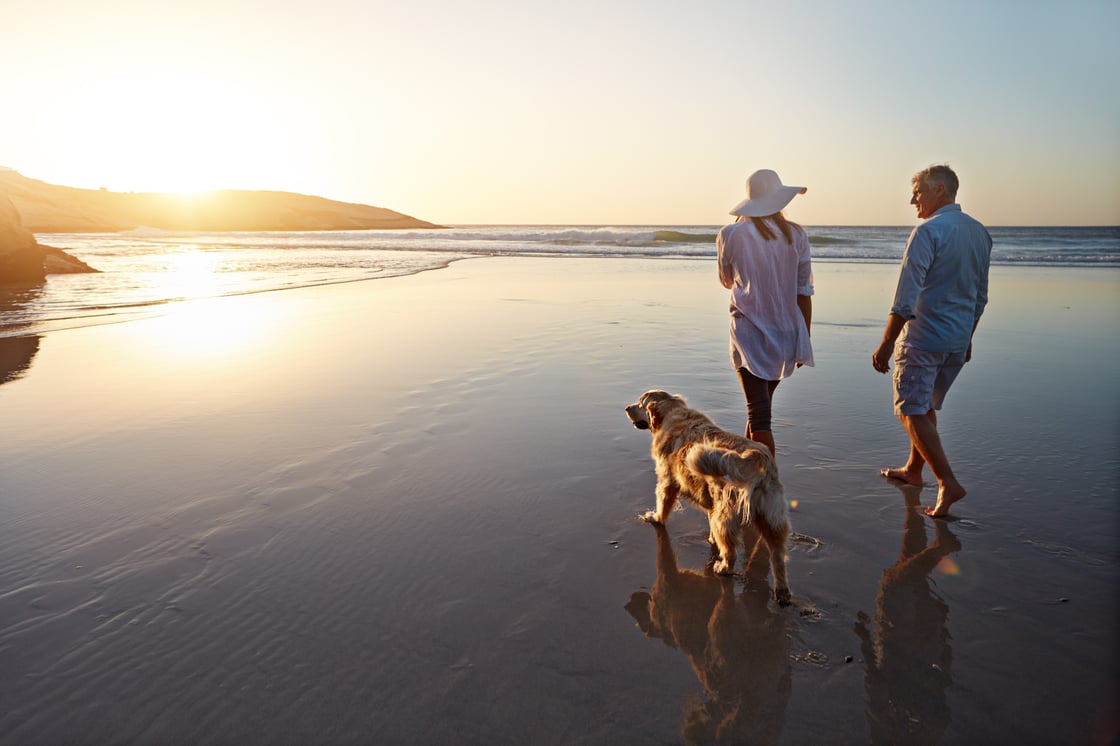 Retire_AdobeStock_599171102 - Mature couple at beach