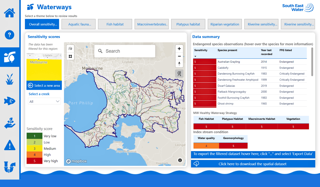 South East Water - Environmental Sensivity Map