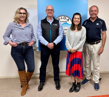 WIOA Visit photo with (L-R) Elisa Bourke, Jason Cotton, Katy O'Sullivan and Dean Barnett